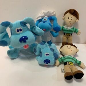 Vintage Blue's Clues Stuffed Dog & Steve Plush